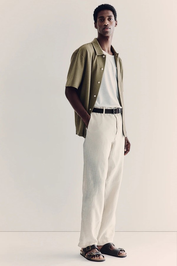 Regular Fit Linen Trousers from H&M