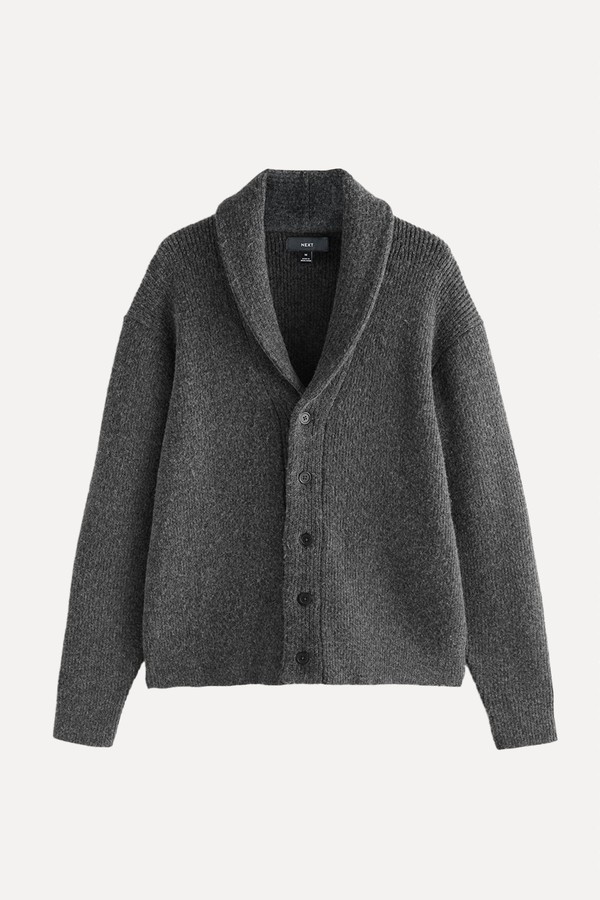 Relaxed Fit Textured Knit Shawl Cardigan from Next