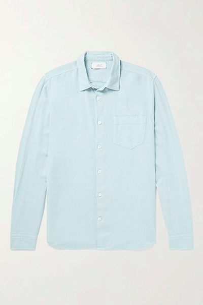 Garment-Dyed Linen-Blend Shirt from MR P.