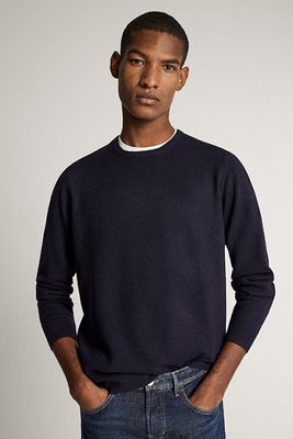 100% Cashmere Ribbed Detail Sweater