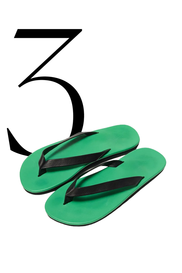 Leather Flip-Flops from Auralee