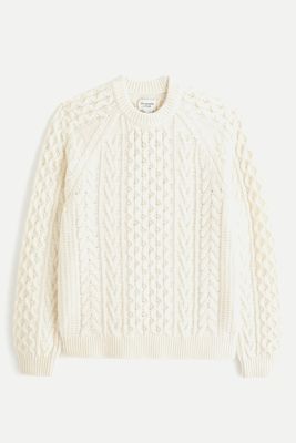 Elevated Cable Stitch Crew Sweater