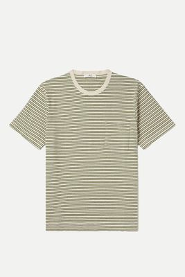 Striped Organic Cotton-Jersey T-Shirt from MR P.