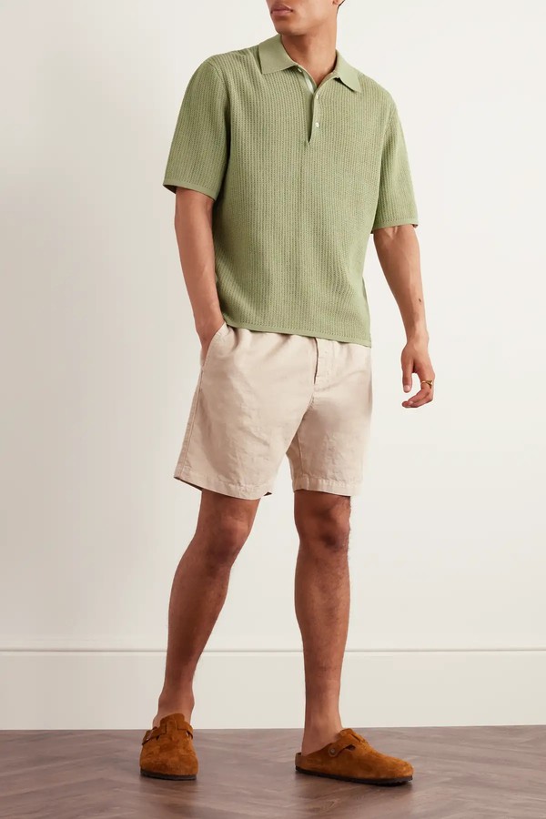 Nolan Crochet-Knit Polo Shirt from RAG & BONE