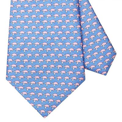 Sea Turtles Light Blue Silk Tie