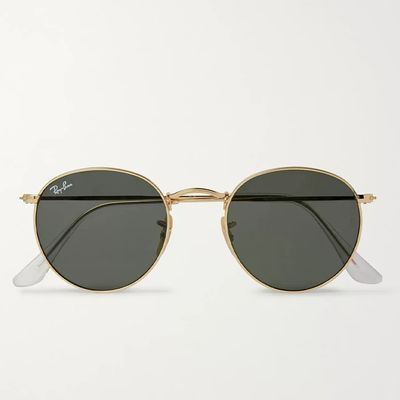Round Frame Gold Tone Sunglasses from Ray-Ban