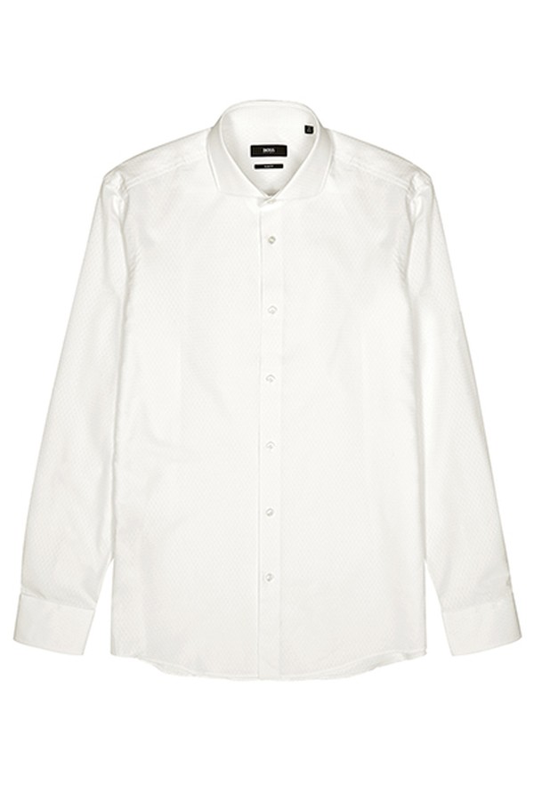 Jason White Jacquard Shirt from Boss