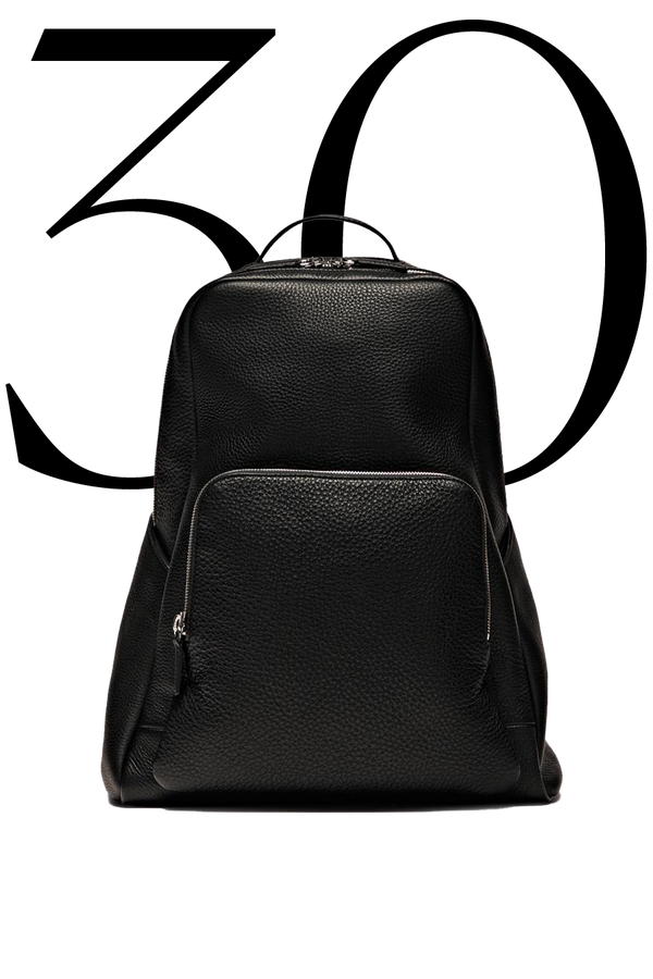 Nappa Leather Backpack With Zip from Massimo Dutti