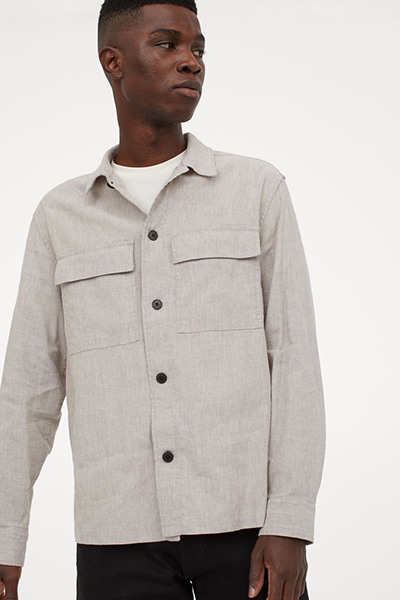 Linen-Blend Shirt