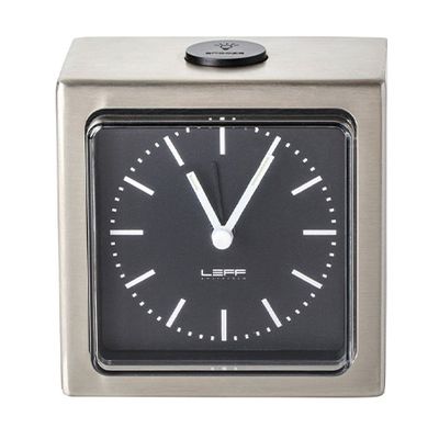 Block Alarm Clock Stainless Steel from LEFF Amsterdam