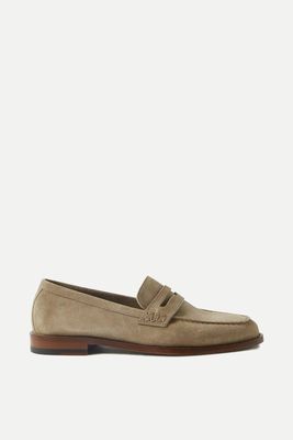 Perry Suede Penny Loafers from Manolo Blahnik