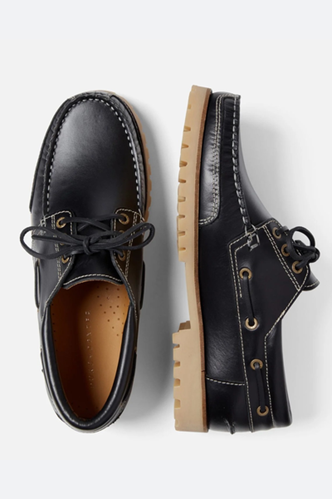 Commando Black Boat Shoe