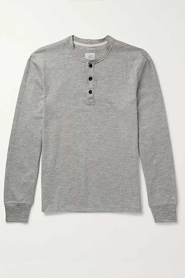 Slim-Fit Mélange Cotton-Blend Jersey Henley T-Shirt from Rag & Bone