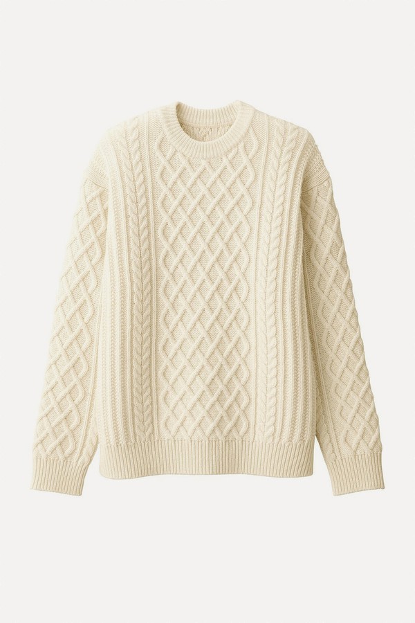 Chunky Cable Knit Jumper from Muji