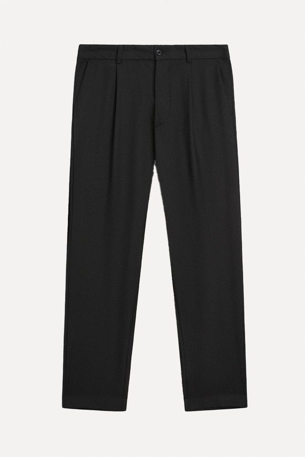 Relaxed Fit Cool Wool Pants With Darts from Massimo Dutti