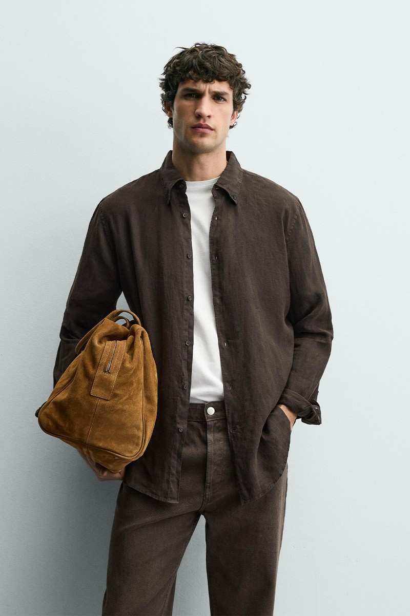 100% Linen Regular Fit Shirt from Zara
