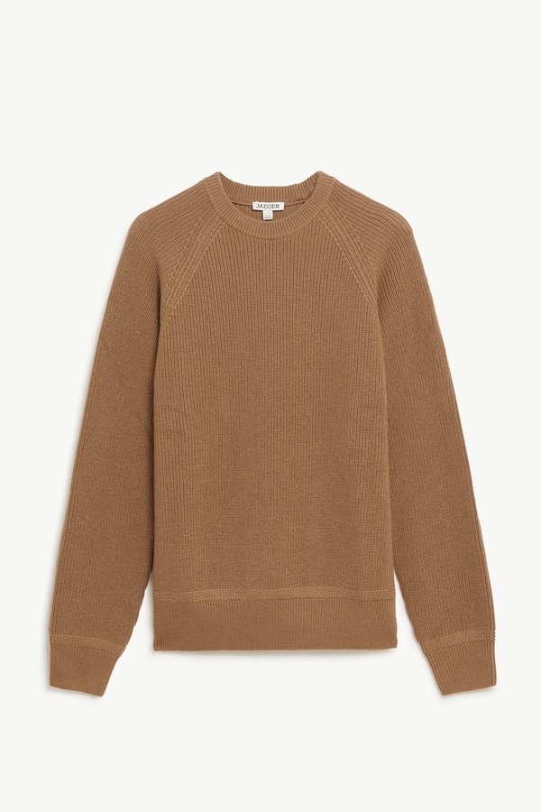 Pure Extra Fine Merino Wool Ribbed Jumper