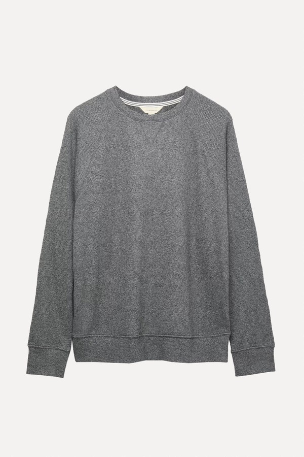Pure Cotton Waffle Loungewear Sweatshirt from Marks & Spencer