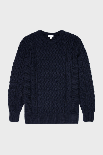 Merino Cable Jumper from Sunspel