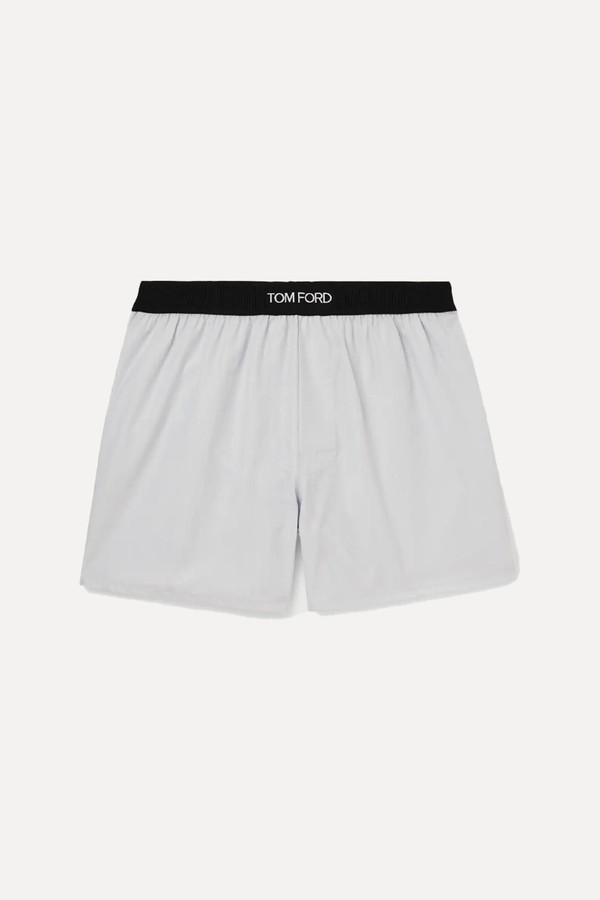 Logo-Waistband Cotton Boxers  from Tom Ford