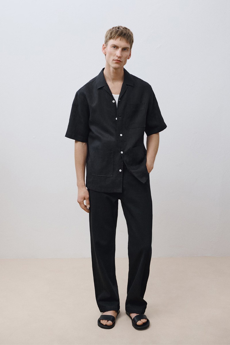 100% Linen Short Sleeve Shirt from Mango