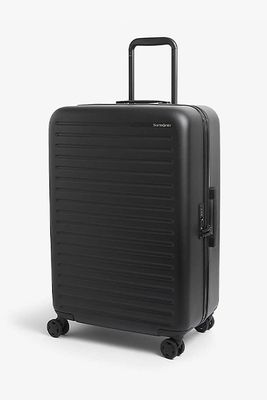 StackD Spinner Four-Wheel Recycled-Plastic Suitcase from Samsonite