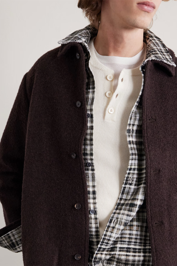 Checked Cotton Corduroy Shirt from MR P.