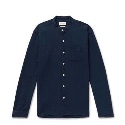 Grandad Collar Cotton Shirt from Oliver Spencer