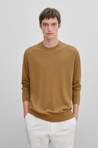 Crew Neck Sweater In Merino Wool Blend Studio 