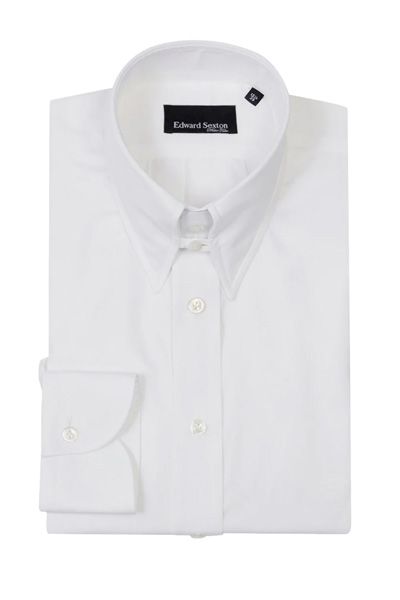 Tab Collar Shirt With Button Cuffs