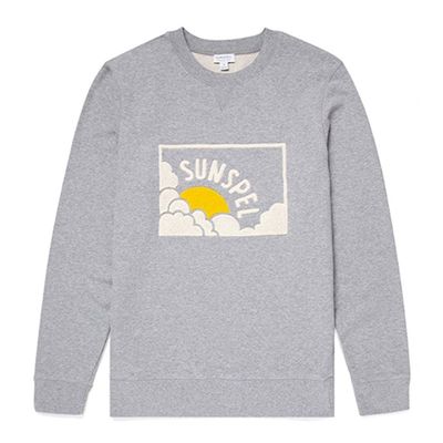 Loopback Sun & Cloud Sweatshirt from Sunspel