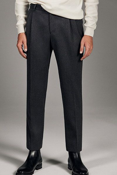 Twill Wool Trousers