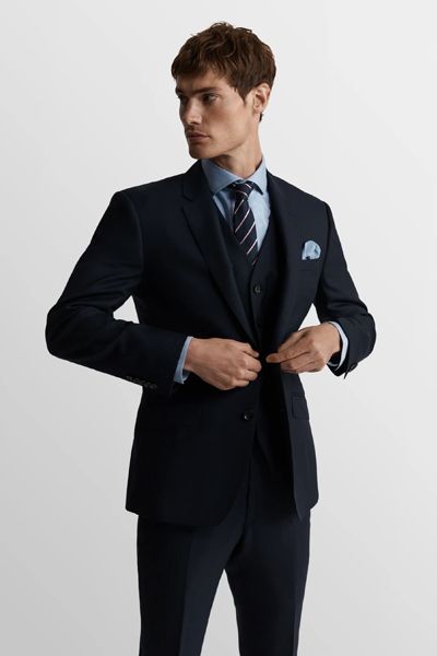 Aldgate Barberis Slim Fit Navy Jacket from £225