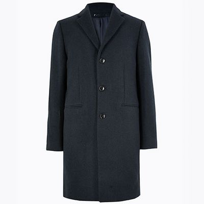 Single Breasted Longline Overcoat