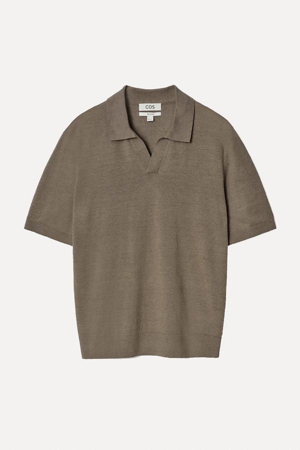 Knitted Linen Polo Shirt