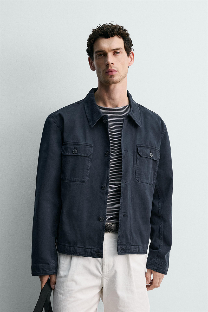Regular Fit Jacket With Pockets