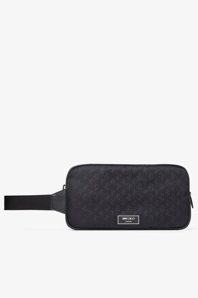 Denyon Black JC Embossed Nylon Travel Bag