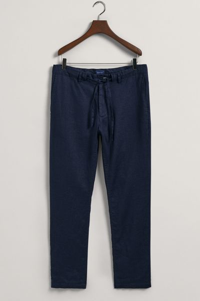 Relaxed Fit Linen Drawstring Pants