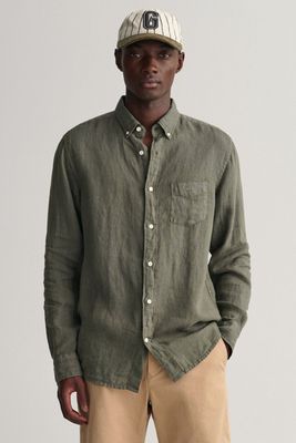 Regular Fit Garment-Dyed Linen Shirt from Gant