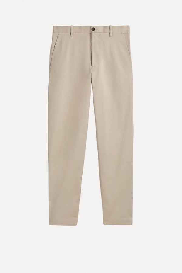 Cotton Slim-Fit Straight-Leg Chinos