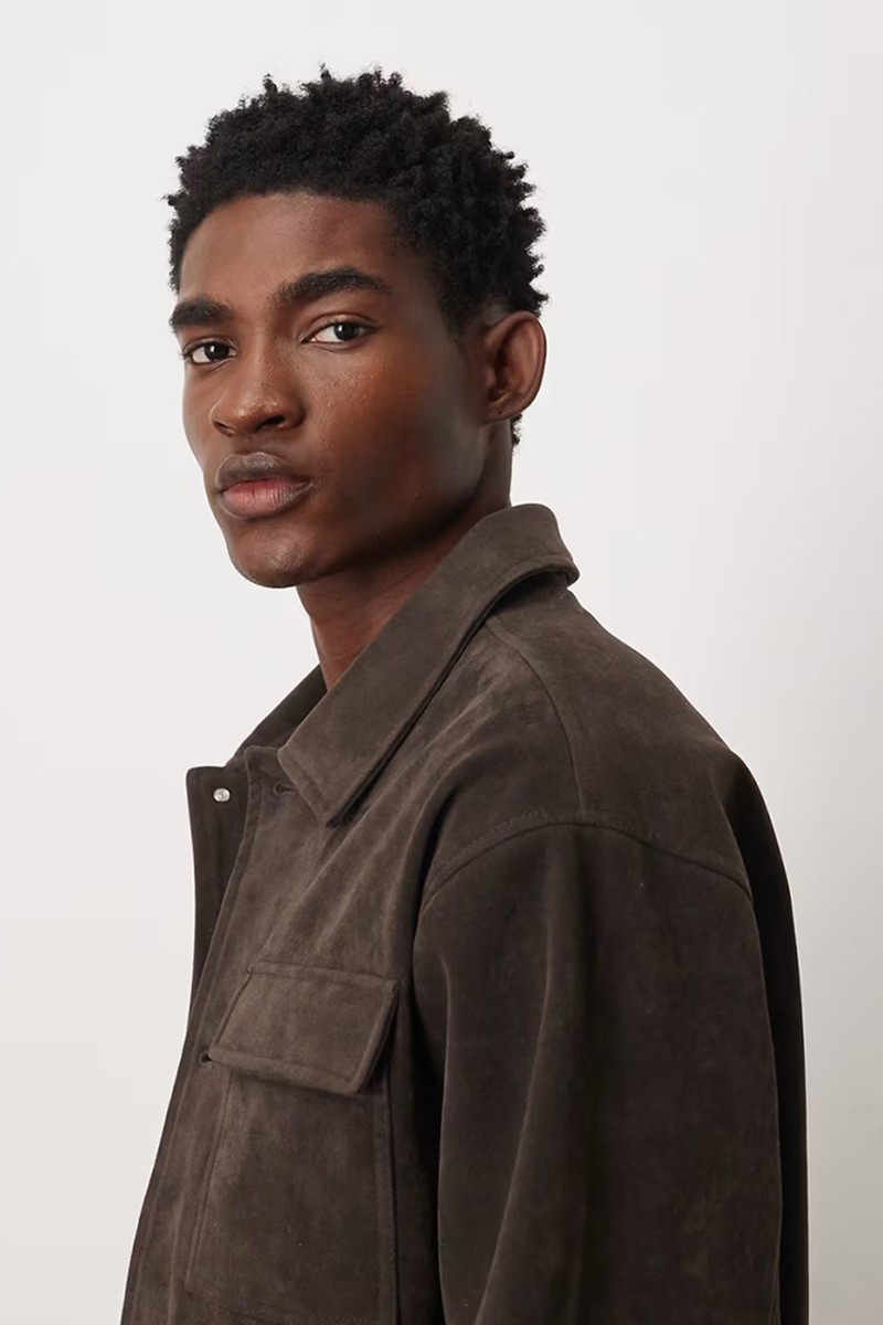 Faux Suede Harrington Jacket from ASOS DESIGN