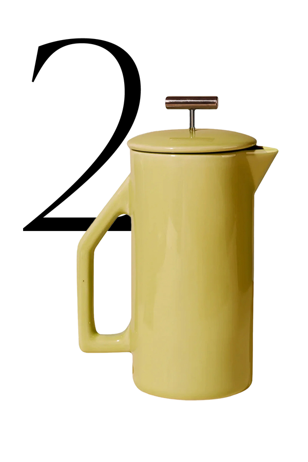 Chartreuse Ceramic French Press from Yield 