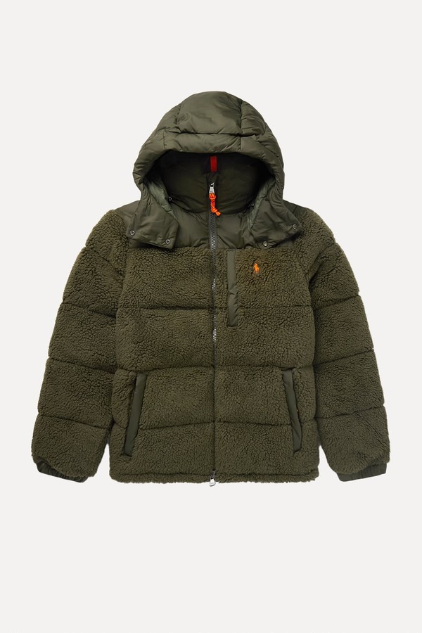 The Gorham Quilted Fleece & Recycled-Ripstop Hooded Down Jacket from Polo Ralph Lauren