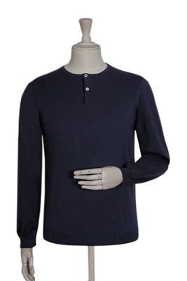 Long Knitted Henley T-shirt from Anderson & Sheppard