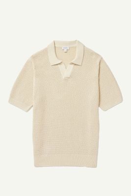 Honeycomb-Knit Cotton Polo Shirt from SUNSPEL 
