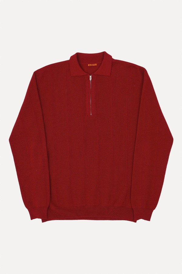 Extrafine Merino Quater Zip Sweater  from Barena