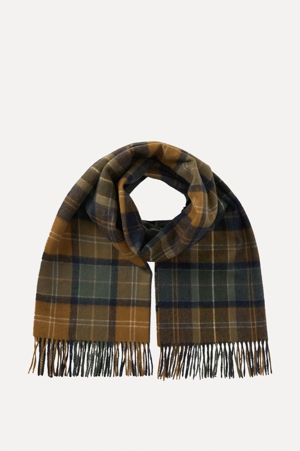 Brack Wool Patchwork Tartan Scarf from Barbour