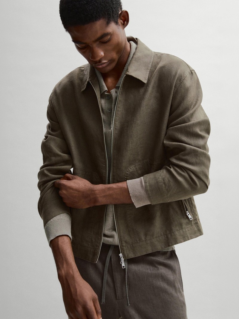Cropped 100% Linen Jacket