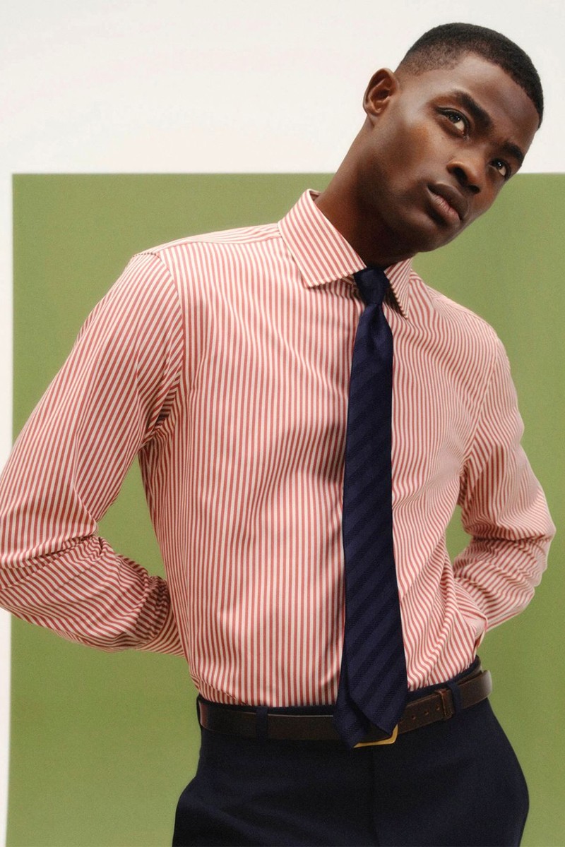 Tailored Fit Formal Bengal Stripe Shirt from Thomas Pink