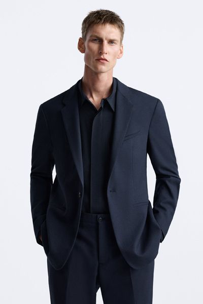 Textured Suit Blazer from Zara